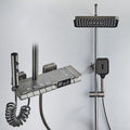 Exposed Shower System Piano Keys, Smart Digital Display Shower Faucet Set Modern Bathroom Shower Fixtures, Rainfall Shower Head with Hand Shower, Tub Spout, Bidet Sprayer