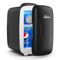 BEICHEN Mini Fridge, 4 Liter/6 Can Portable Cooler and Warmer Fridge for Drinks Skincare Food – Fast Cooling & Ultra-Quiet, Small Compact Refrigerator for Bedroom, Cosmetics, Office and Car(Black)