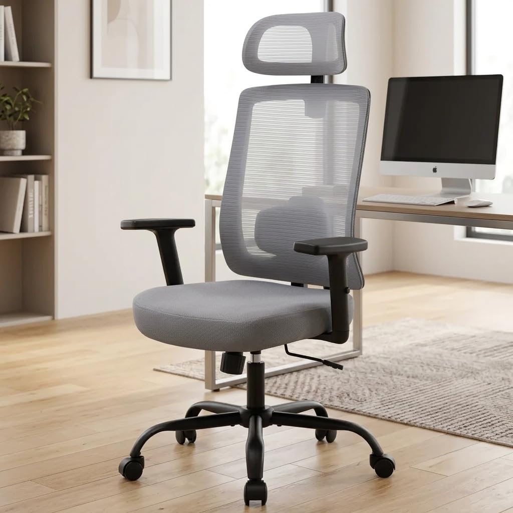 Ergonomic Office Chair, 330lbs Computer Chairs High Back with Adjustable Lumbar Support, Breathable Mesh Desk Chair Ergonomic with Thickened
