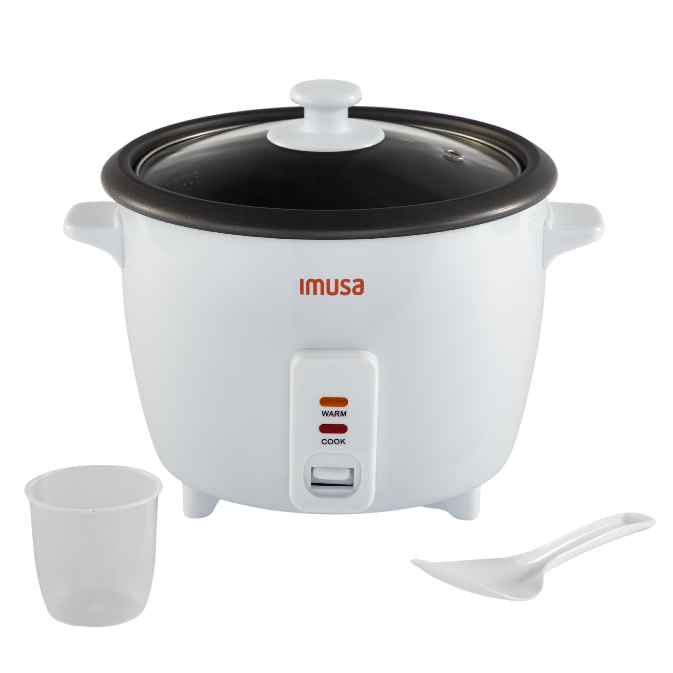 IMUSA Electric Rice Cooker 10 Cup Cooked 5 Cup Uncooked – Ceramic Nonstick Pot, Multi Cooker for Rice, Quinoa, Oatmeal, Stew – Keep Warm – Compact for Kitchen Dorm RV