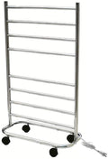 Bathroom Wall Heater Floor Mounted ElectricTowel Warmer for Bathroom, Plug in Heated Towel Rack Energy EfficientTowel HeaterRail 8 Bars(