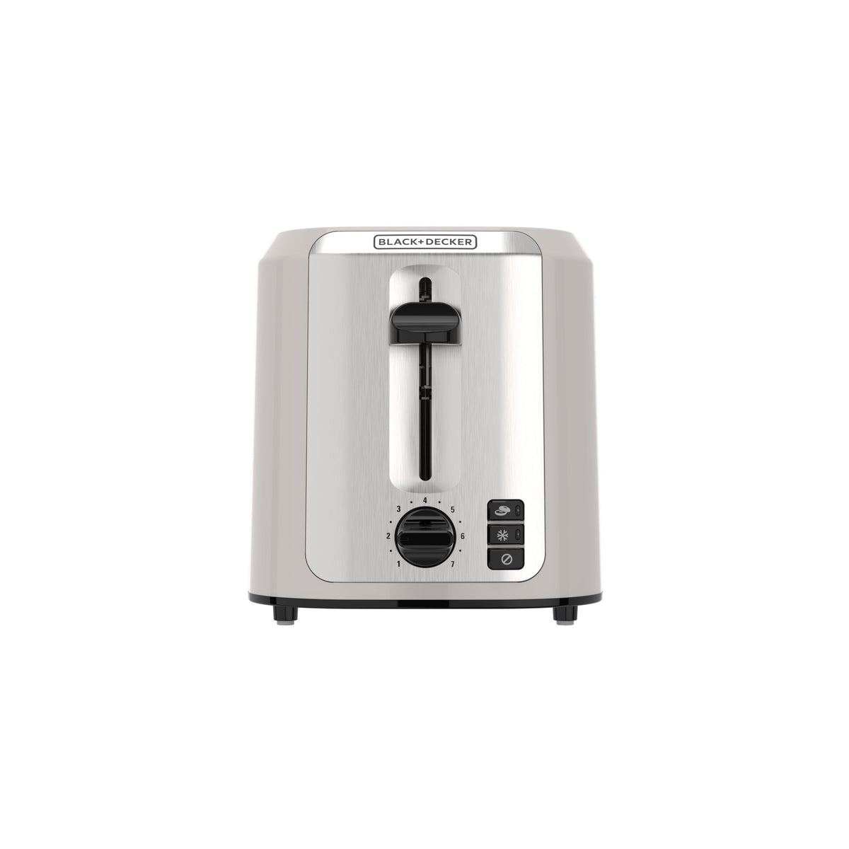 BLACK+DECKER 2-Slice Toaster, Extra-Wide Slots, 7 Shade Settings, Bagel & Frozen Functions, Removable Crumb Tray, Baked Stone