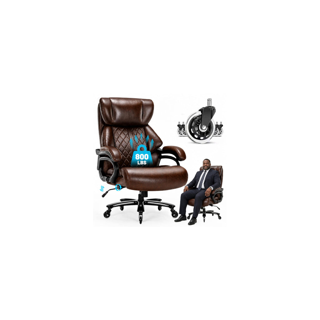 Qusaphy 800lbs Executive Chairs, Executive Desk Chairs with Adjustable Lumbar Support, Office Chair for Heavy People, Heavy Duty Office Chair