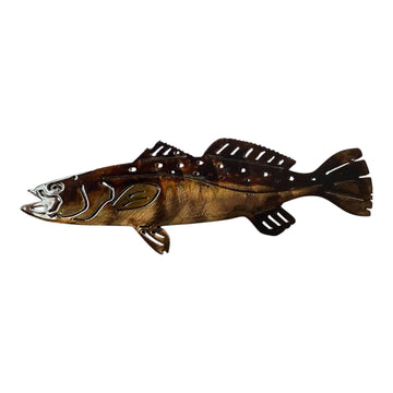 Speckled Trout Metal Wall Art Decor 11 1/2" x 5"