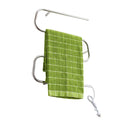 Towel Warmer Wall Mounted 4-Bar Electric Towels Heater Rack Stainless Steel Constant Temperature Drying Rail for Home Bathroom