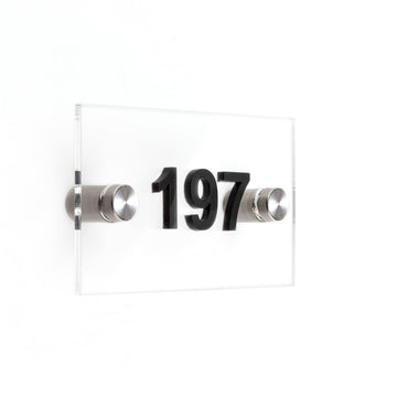 Bsign Office Door Numbers - Acrylic Room Signs - Classic Door Plates