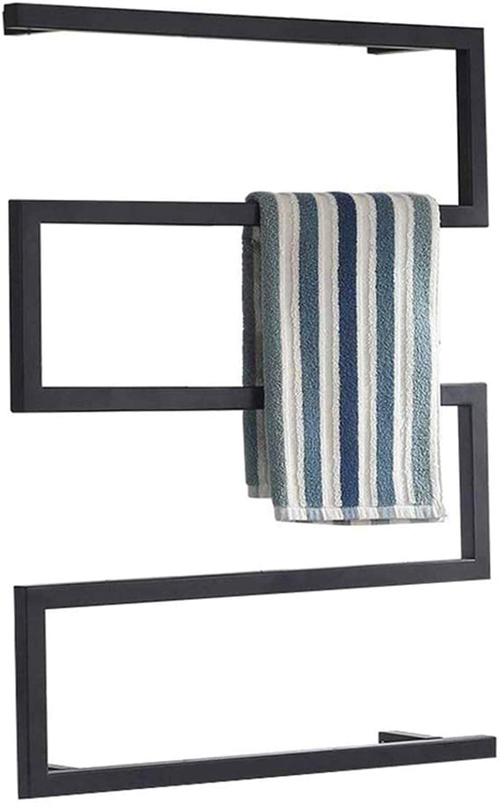 Heated Towel Rail Rails Towel Warmer Rack, Electric WallMounted Heated Towel Rack, Stainless Steel Heated Towel Rack Chrome Polished Finished for Bathroom,Plugin (Color : Hardwirin