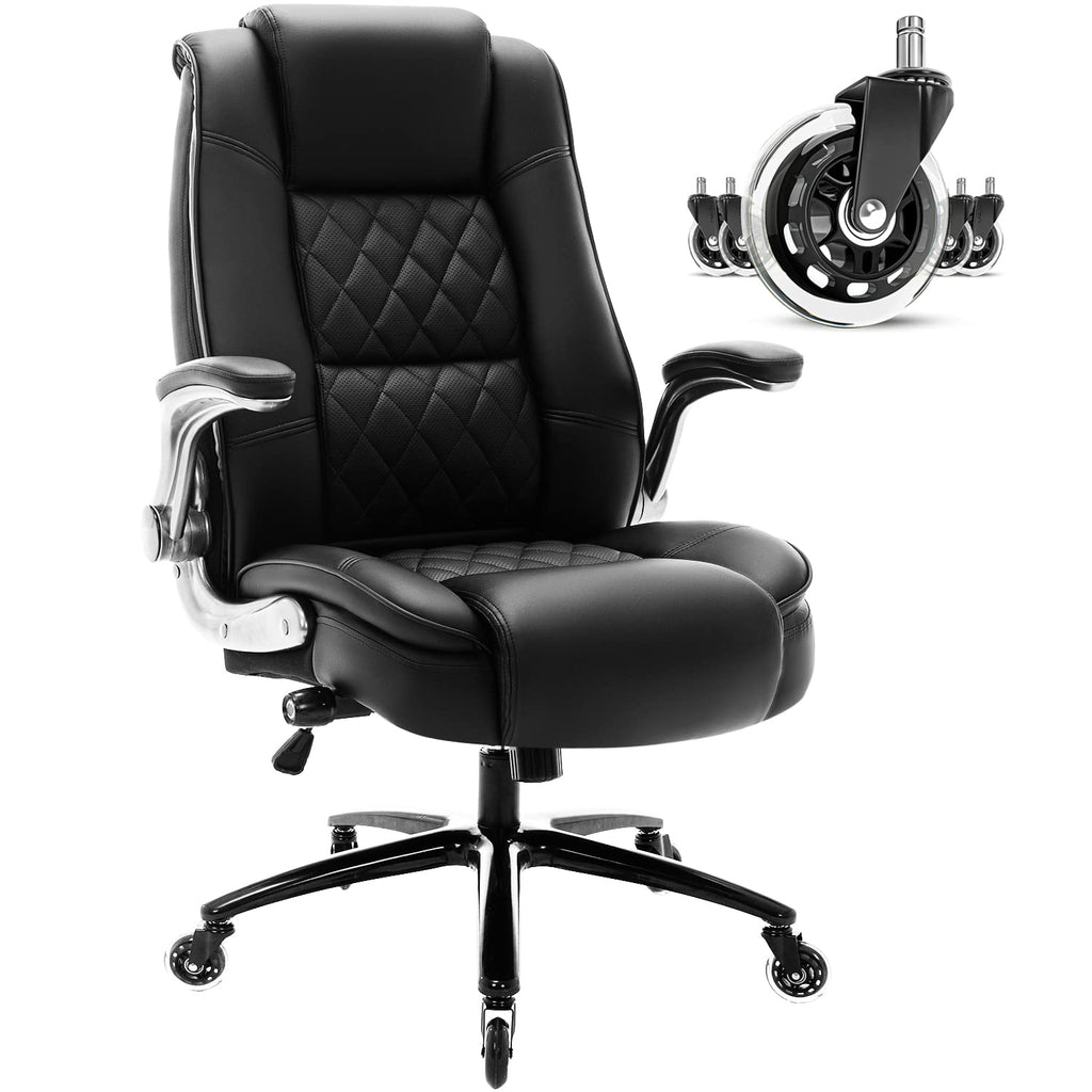 High Back Office Chair, Ergonomic Executive Computer Desk Chair, Large, Black