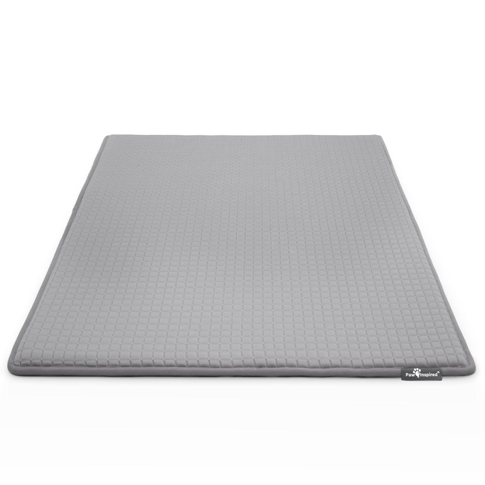 Paw Inspired Cooling Orthopedic Crate Pad for Dogs and Cats, Washable Memory Foam Dog Cooling Mat (41x28 Inch Large Size for 42 Inch Kennel, Gray)