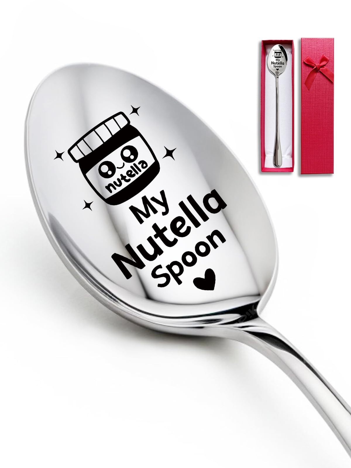 Advivio Funny Nutella Stainless Steel Spoon, My Nutella Spoon for Desserts & Cake, Gift for Nutella Lovers, Men & Women, Perfect for Christmas, Birthday, Mother’s Day & Father’s Day