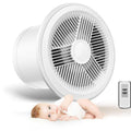 ICEMOB Bathroom Extractor Fan with Wireless Remote Control,Quiet Ventilation Vent Fans,Automatic Opening and Closing Check Valve,IPX2 Waterproof,Wall-Mounted Exhaust Fan for Kitchen,6 inches