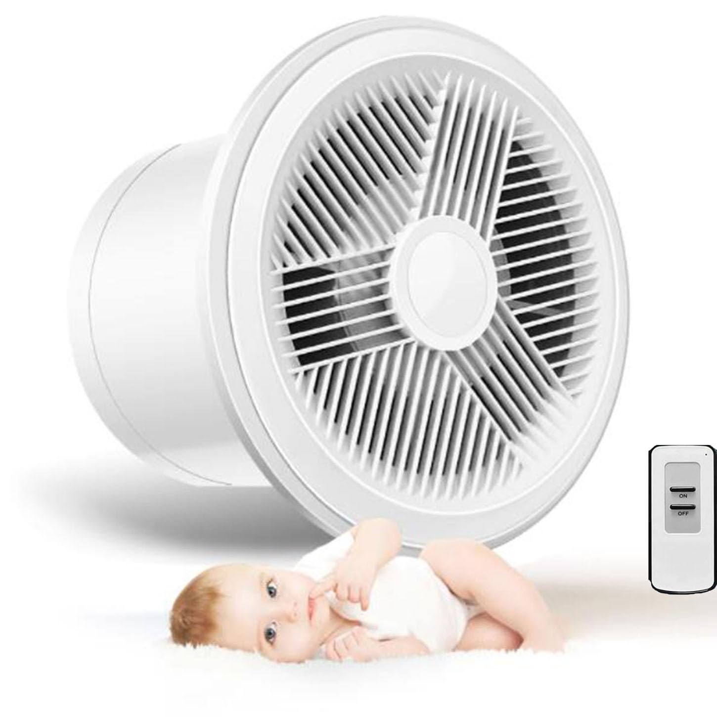 ICEMOB Bathroom Extractor Fan with Wireless Remote Control,Quiet Ventilation Vent Fans,Automatic Opening and Closing Check Valve,IPX2 Waterproof,Wall-Mounted Exhaust Fan for Kitchen,6 inches