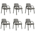 Clatina Waiting Room Guest Chair with Bonded Leather Padded Arm Rest for Office Reception and Conference Desk(grey 6 Pack)