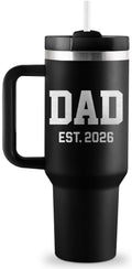 New Dad Gifts First Fathers Day Gift for New Dad 2026 First Time Dads to be Gifts for 1st Time Daddy Expectant Dads Father to be 40oz Travel Cup Insulated Tumbler with Lid & Straw