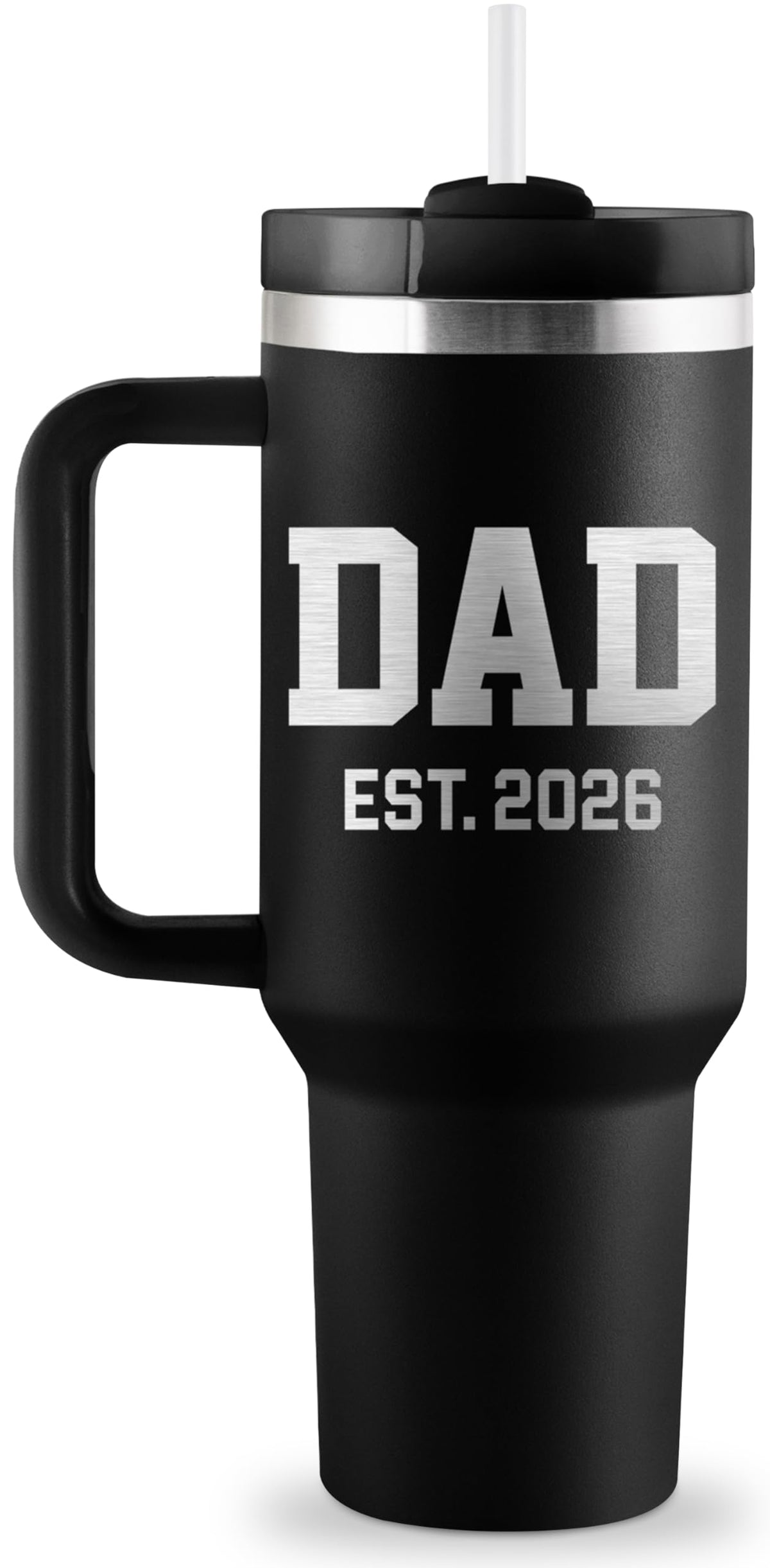New Dad Gifts First Fathers Day Gift for New Dad 2026 First Time Dads to be Gifts for 1st Time Daddy Expectant Dads Father to be 40oz Travel Cup Insulated Tumbler with Lid & Straw