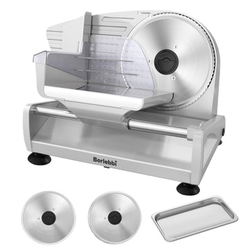 Meat Slicer Machine for Home, 200W Food Slicer with Two 7.5" Blades