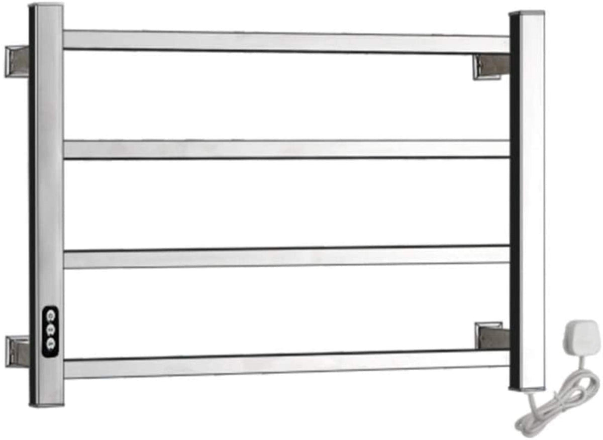 Bathroom Wall Heater ElectricTowel Rack, Bathroom Drying Rack 304 Stainless Steel BathroomTowel Rack with Timer(