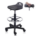 Klasika Drafting Rolling Stool Adjustable Height with Foot Rest Breathable Seat Cushion Swivel Stools with Wheels, Multi-purpose Work Stool for