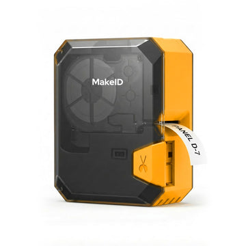 Makeid P31S Portable Industrial Label Printer, 1" Print Head, Bluetooth, Mobile/PC Software. Comes with 1 Roll 0.75" x 19.68ft Label, Harsh Environment Resistant, for Wire, Cable & Heat Shrink Tubes