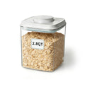 Airtight Food Storage Container with One-Touch Lid, 2.8 QT / 2.65 L Stackable BPA-Free PET for Coffee, Sugar, Spices & Pantry Organization.