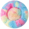 Small Cat Bed Nest Bed Dog Bed Round Bed Donut Rabbit Bed Pet Bed Small Kitten Bed Warm Fluffy Donut Bed Furry Cat for 3Kg Pet