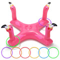 Pool Games & Toys, Inflatable Flamingo & Shark Ring Toss - Floating Water Game Set for Kids Ages 4-8 8-12, Adults and Family - Summer Swimming Pool Party Decorations