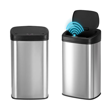BestOffice | 22 Gallon Stainless Steel Trash Can with Lid | Steel