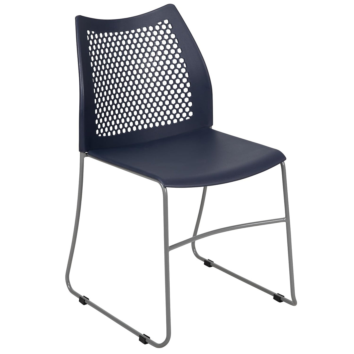 Flash Furniture Hercules Stack Chair with Air-vent Back, Navy, Set of 1