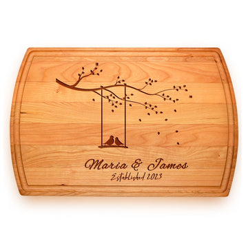 Tayfus Personalized Cutting Board, Engraved Wood Cutting Boards for Anniversary, Christmas - Kitchen Gifts for Women and Men, Customized Gifts of Charcuterie Boards, Personalized Gifts for Couple