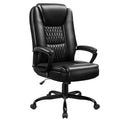 Lemberi Home Office Executive Desk Chair, High Back Pu Leather Chair, Height Adjustable Swivel Computer Chair with Padded Armrest (black)