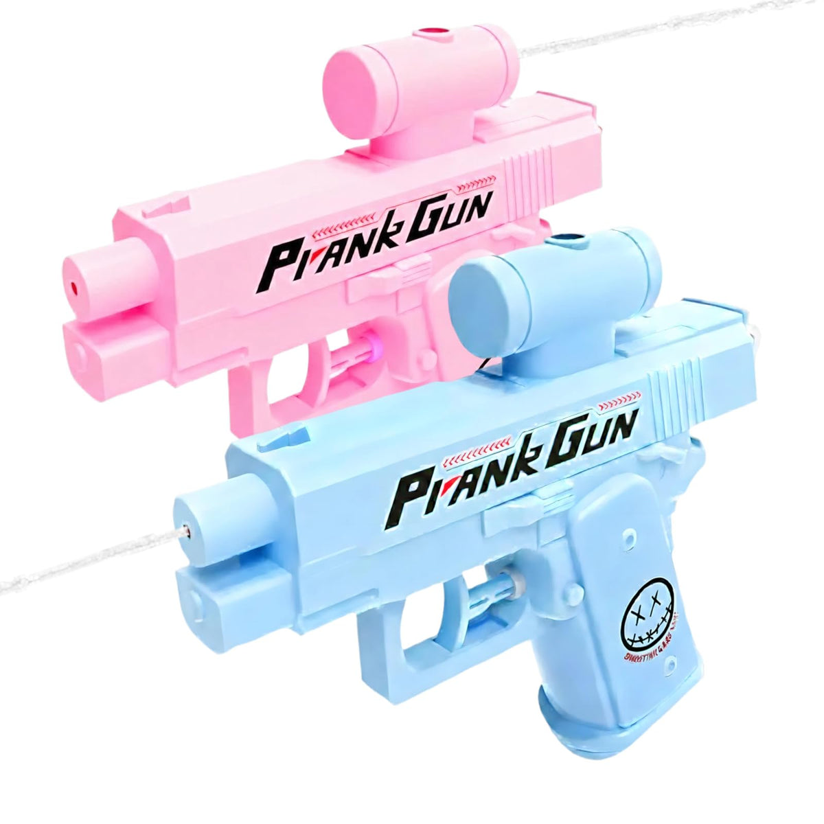 Prank Water Gun that Shoots Backwards - Hilarious Reverse Squirt Pistol for Adults Unique Gag Toy for Summer Fun & Party Jokes(Blue +Pink)
