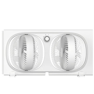 shinic 3-Speeds Window Fan with 180°+90° Rotatable Fans, Manual Reversible, Vertical Window Fan with Rigid & Accordion Expanders, Width Adjustable (21.65" to 33.27"), Ideal for Home, Kitchen, Bedroom
