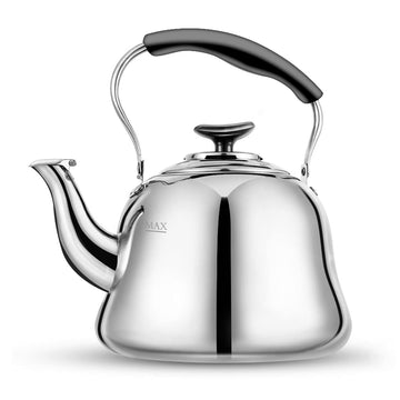 AMFOCUS Whistling Tea Kettle 2Qt, Food-Grade Stainless Steel Teapot