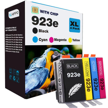 923e 923XL Ink Cartridges for HP Printers 8120e 8130e Series Replacement for HP 923e 923XL 923 Ink Cartridges for OfficeJet Pro 8125e 8135e 8138e 8139e 8135 8139 8130 8120 |4 Pack