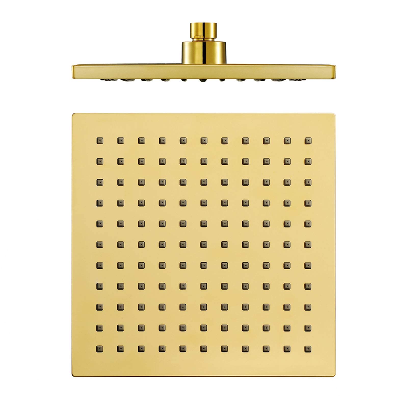 Rain Shower Head,9 Inch High Pressure Shower Head, Abs Bath Square Shower Head, Square Rainfall Shower Heads, Ti-Pvd Gold