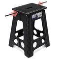 Delxo 17.5 Inch Folding Step Stool,foldable Step Stool for Adults Black Dot, Dot Black