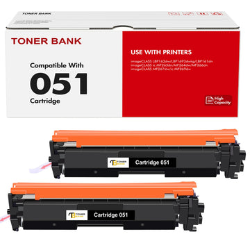 051 Toner Cartridge Black for Canon 051H MF267dw CRG-051H CRG051H 2 Pack | Compatible for Canon ImageCLASS MF264dw MF269dw LBP161dn LBP162dw MF266dn MF263dn MF260 LBP160 Series MF269 MF264 Printer