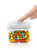 Mini Snack Container, 0.3 Qt / 320ml Small Airtight Food Storage Container with Pop-Top Lid, BPA-Free Food-Grade Plastic Jar for Candy, Nuts, Brown Sugar, Tea Bags, Spices