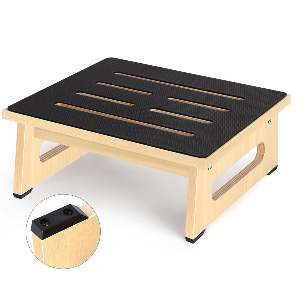 Step Stool, Bed Steps for High Beds for Adults with Non-slip Rubber Stepping Surface and Handles, 450 Lbs Capacity for Bedroom Kitchen