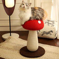 Mushroom Cat Scratching Post - Unique Design, Sisal-Wrapped, Ideal for Medium and Small Cat, Cat Scratcher Cute with 100% Sisal Covered Scratching Post