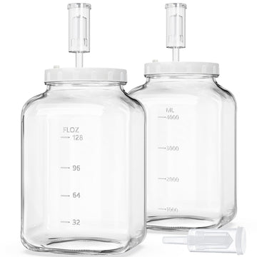 Folinstall 1.5 Gallon Large Fermentation Jars, Wide Mouth Glass Mason Jar