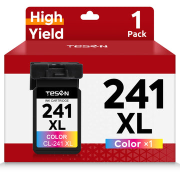 240XL 241XL Ink Cartridge Compatible for Canon PG-240XL CL-241XL 1 Color | for MG3600 MG3620 MG3520 TS5120 MG2120 MG2220 MG3220 MX372 MX472 Printer Ink Cartridge High Yield Smart Chip 1-Pack
