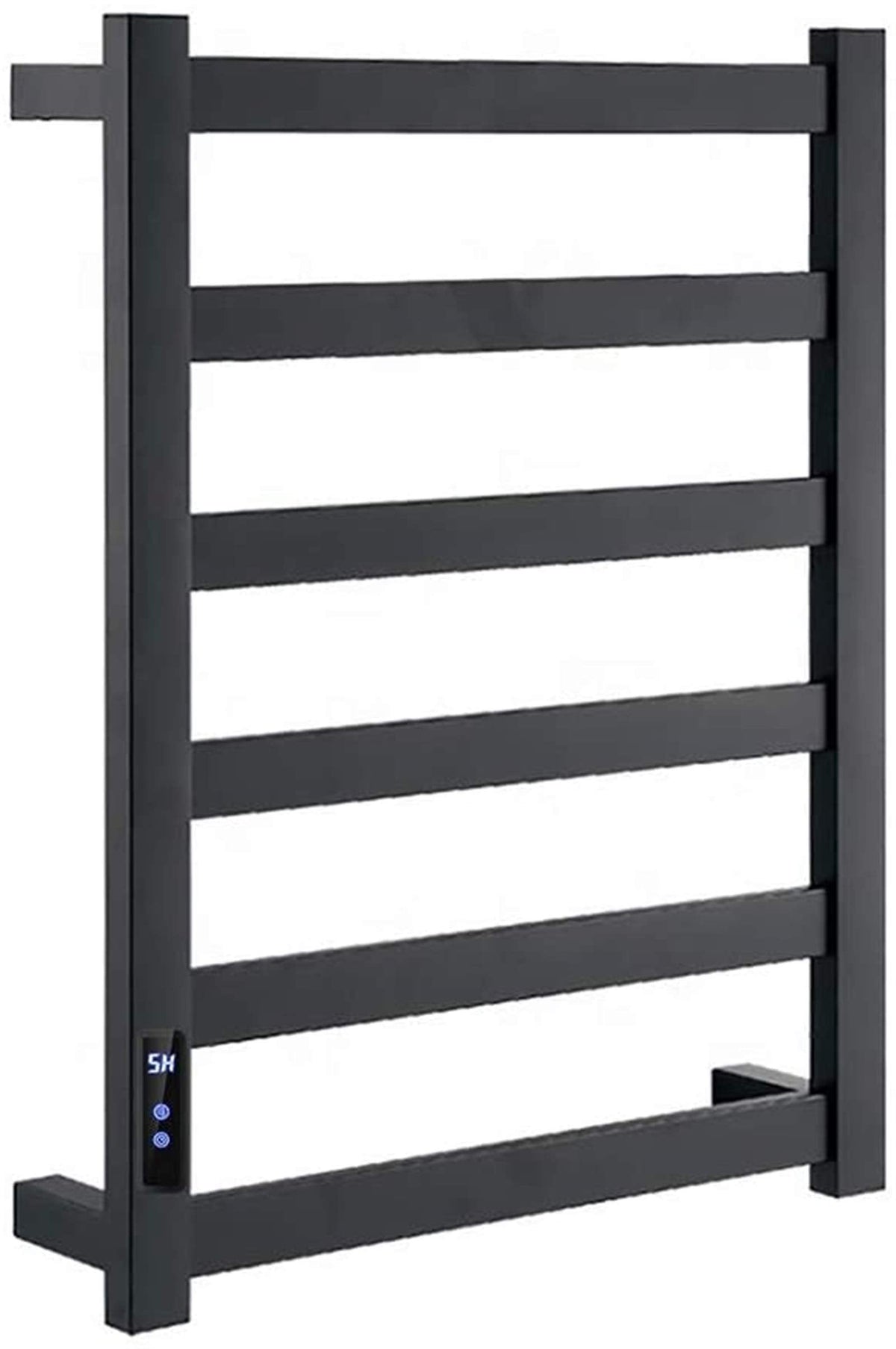 Bathroom Wall Heater Electric Towel Warmer and Drying Rack, Stainless Steel Heated Towel Rack, Wall Mount 6 Bar Heated Towel Rail with 18H Timer for Bathroom, Adjustable Temperatu