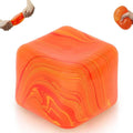 Ripple Ice Cube Squeeze Toy, Jumbo 7CM (2.75") Slow Rising Sensory Cube for Kids Ages 3+ & Adults, Soft Desk Fidget Toy for Classroom Rewards, Travel & Everyday Play(Orange)