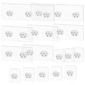 15 Pack Shower Caddy Adhesive Replacement - Strong No Drilling Shower Shelf Adhesive Hooks for Bathroom Storage Shelves & Kitchen Racks, 3 Sizes Included