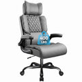 Sytas 400lbs Big and Tall Office Chair with Adjustable Headrest, Grey