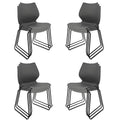 Klasika Stacking Waiting Room Chairs, Stacked Plastic Office Chair with Ergonomic Lumbar Support and Metal Legs for Conference School Church