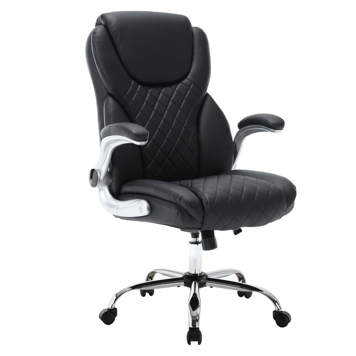 Big and Tall Office Chair 400lbs, High Back Ergonomic Desk Chair with Lumbar Support, Heavy Duty Pu Leather Executive Computer Chair with