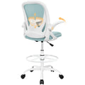 Primy Drafting Chair Tall Office Chair with Flip-up Armrests Executive Ergonomic Computer Standing Desk Chair with Lumbar Support and