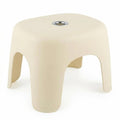 Plastic Step Stool, Heavy-duty Abs Bathroom Shower Stool with Non-slip Rubber Pads, Light Beige